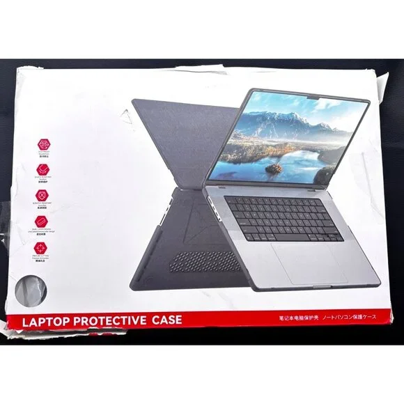 LaptopProtective Case With Vent Cutouts Shockproof Fits Macbook Air Laptops 15" - Picture 6 of 9